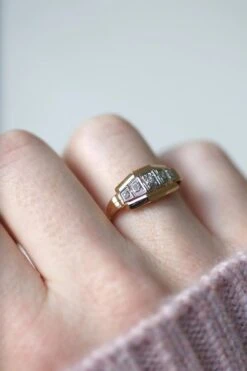 Bague Diamants Art Déco Bandeau -Castafiore Boutique bague diamants art deco bandeau 453442