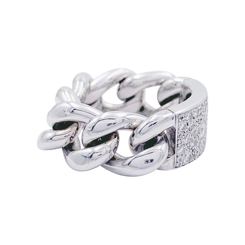Miller Bague DIOR "Gourmette" En Or Blanc Et Diamants 4 Miller Bague DIOR "Gourmette" En Or Blanc Et Diamants – Image 4