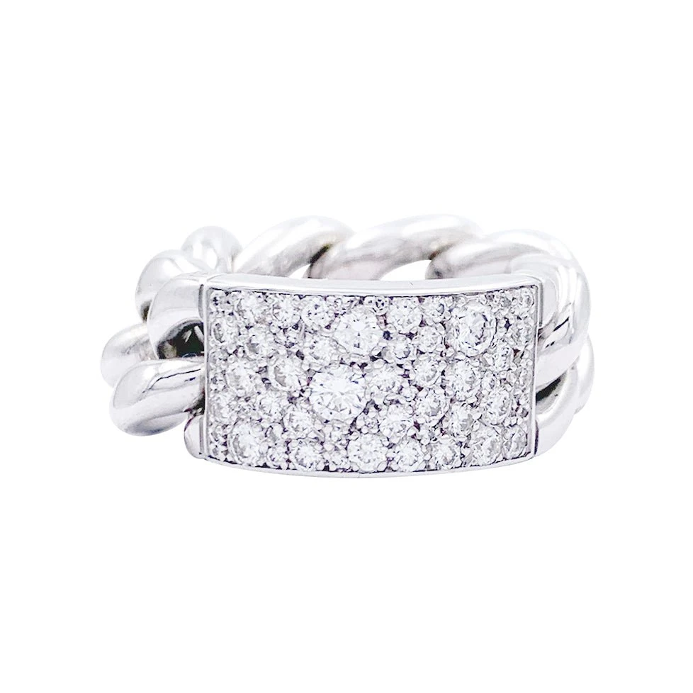Miller Bague DIOR "Gourmette" En Or Blanc Et Diamants 1 Miller Bague DIOR "Gourmette" En Or Blanc Et Diamants