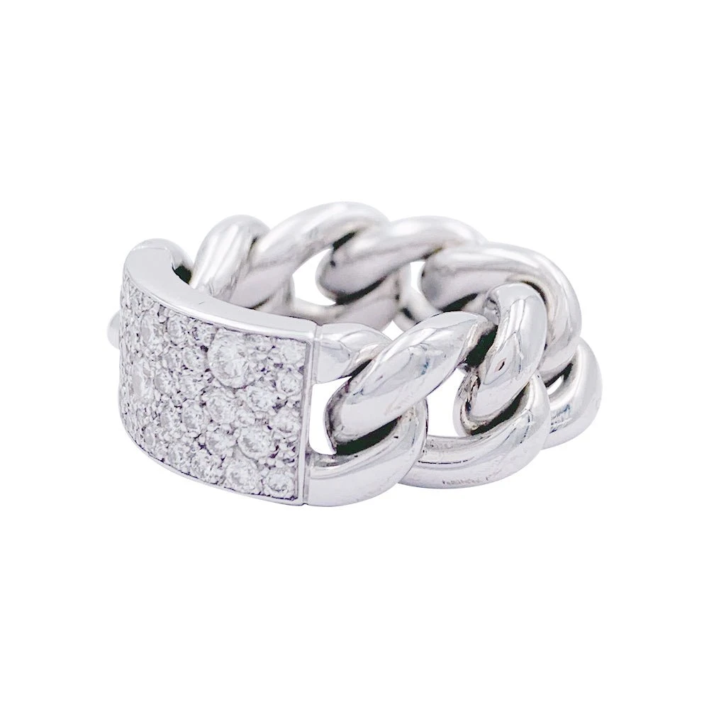 Miller Bague DIOR "Gourmette" En Or Blanc Et Diamants 5 Miller Bague DIOR "Gourmette" En Or Blanc Et Diamants – Image 5
