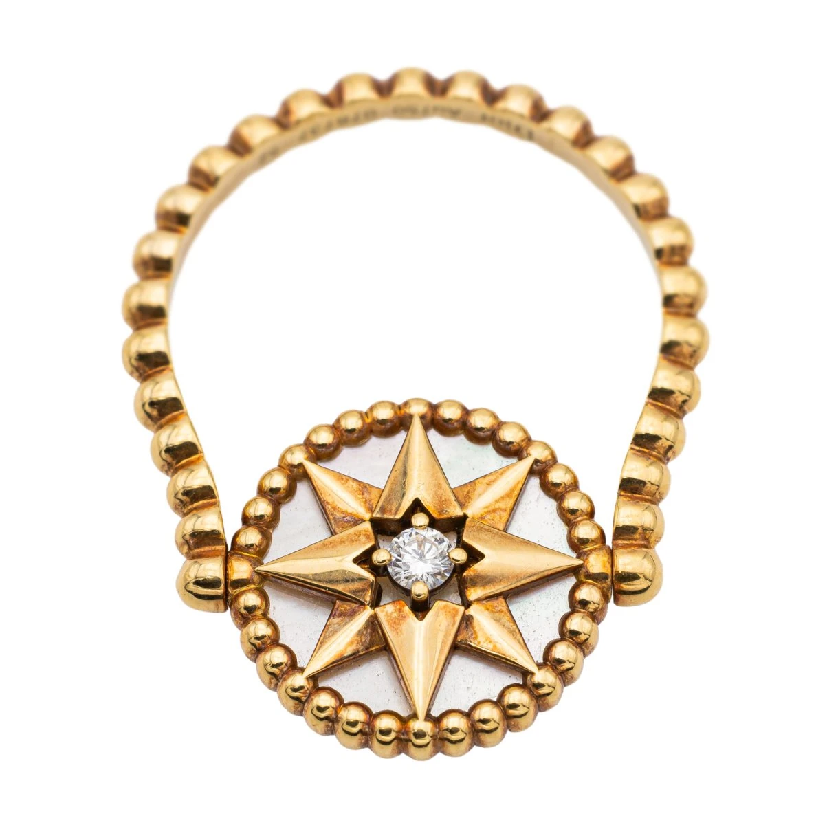 Bague Dior Rose Des Vents Or Jaune Diamant 4 Bague Dior Rose Des Vents Or Jaune Diamant – Image 4