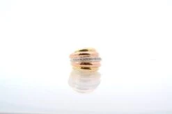 Bague Diamants En Or Rose, Blanc Et Jaune -Castafiore Boutique bague doccasion diamants en or rose et jaune 18k 730583