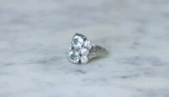 Bague Dôme Art Deco Aigue-marine Et Diamant 16 Bague Dôme Art Deco Aigue-marine Et Diamant -Castafiore Boutique bague dome art deco aigue marine et diamant 284771