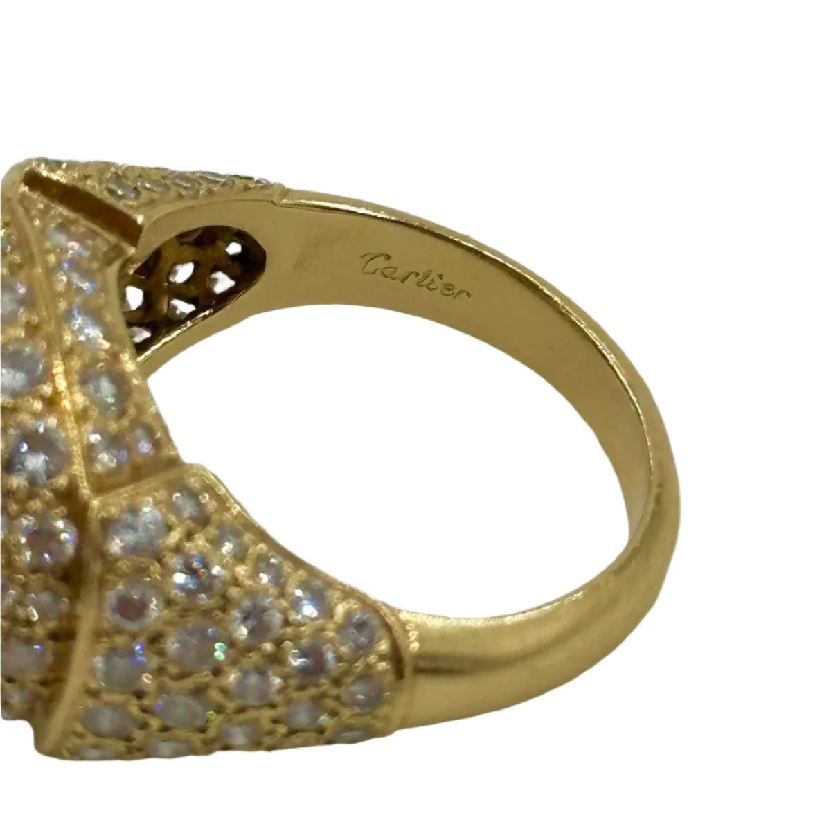 Bague Dôme CARTIER En Or Jaune Et Diamants 4 Bague Dôme CARTIER En Or Jaune Et Diamants – Image 4