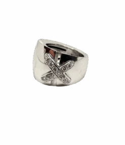 Bague Dôme CHAUMET "Liens XL" En Or Blanc Et Diamants