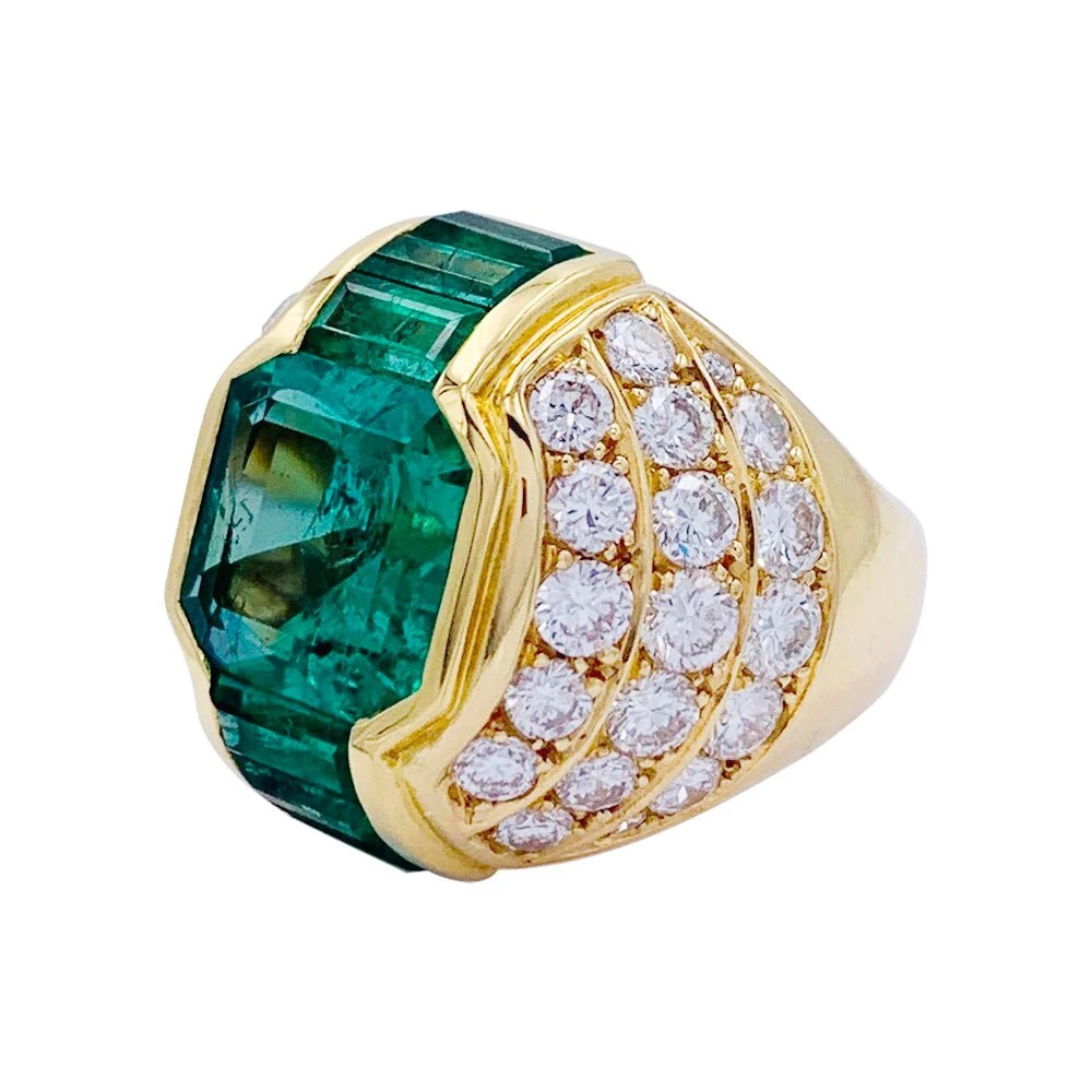 Miller Bague Dôme émeraudes, Diamants 6 Miller Bague Dôme émeraudes, Diamants – Image 6