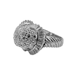 Bague Dôme En Or Blanc Et Diamants -Castafiore Boutique bague dome en or blanc et diamants 871419