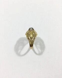 Bague Dôme En Or Jaune Et Diamant -Castafiore Boutique bague dome en or jaune et diamant 232879