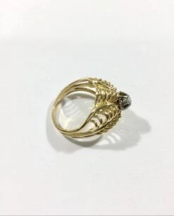 Bague Dôme En Or Jaune Et Diamant -Castafiore Boutique bague dome en or jaune et diamant 728013