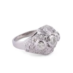 Bague Dôme En Platine -Castafiore Boutique bague dome en platine 158896