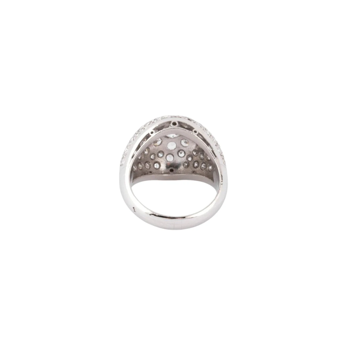Bague Dôme En Platine Et Diamants 4 Bague Dôme En Platine Et Diamants – Image 4
