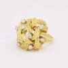 Bague Dome Fleur Or Jaune Diamants -Castafiore Boutique bague dome fleur or jaune diamants 977382