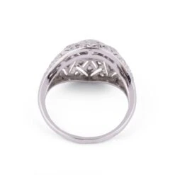 Bague Dôme En Platine Et Diamant 7 Bague Dôme En Platine Et Diamant -Castafiore Boutique bague dome platine diamant 249123