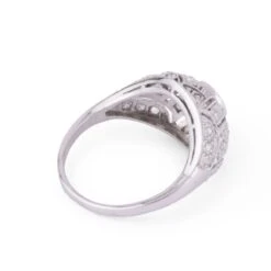 Bague Dôme En Platine Et Diamant 8 Bague Dôme En Platine Et Diamant -Castafiore Boutique bague dome platine diamant 413600