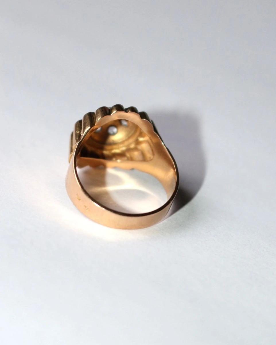Bague Dôme Rétro En Or Jaune 8 Bague Dôme Rétro En Or Jaune – Image 8