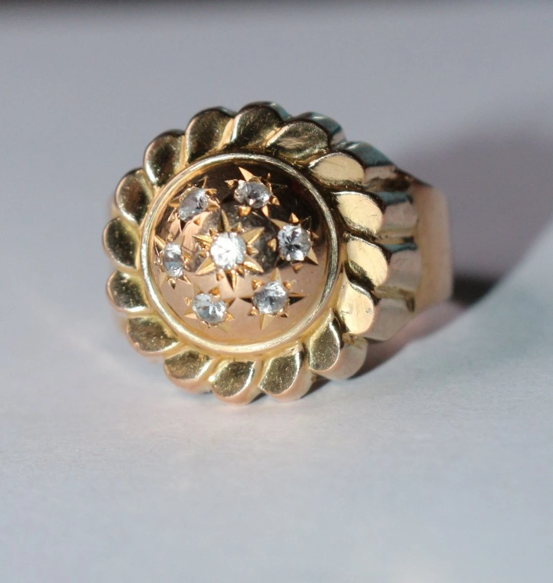 Bague Dôme Rétro En Or Jaune 3 Bague Dôme Rétro En Or Jaune – Image 3