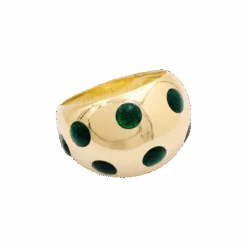 Miller Bague Dôme VAN CLEEF & ARPELS En Or Jaune Et Laque -Castafiore Boutique bague dome van cleef arpels en or jaune et laque 1379108