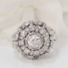 Bague Dôme Vintage En Palladium Et Diamants -Castafiore Boutique bague dome vintage en palladium et diamants 931625