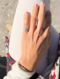 Bague Double Entourage En Platine Et Diamants -Castafiore Boutique bague double entourage en platine et diamants 491204