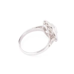 Bague Double Entourage En Platine Et Diamants -Castafiore Boutique bague double entourage en platine et diamants 535469