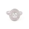 Bague Double Entourage En Platine Et Diamants -Castafiore Boutique bague double entourage en platine et diamants 809282