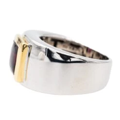 Bague En Deux Ors Et Grenat -Castafiore Boutique bague en deux ors et grenat 565571