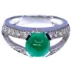 Bague En Or Blanc 18 Carats En émeraude Cabochon Et Diamants 16 Bague En Or Blanc 18 Carats En émeraude Cabochon Et Diamants -Castafiore Boutique bague en or blanc 18 carats en emeraude cabochon et diamants 947994