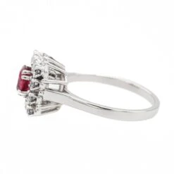 Bague En Or Blanc, Rubis Et Diamant -Castafiore Boutique bague en or blanc rubis et diamant 352585
