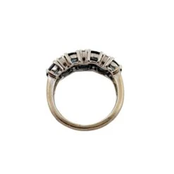 Bague En Or Blanc, Saphirs Et Diamants -Castafiore Boutique bague en or blanc saphirs et diamants 927535