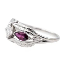 Bague En Or Blanc, Tanzanite, Grenat Et Diamant -Castafiore Boutique bague en or blanc tanzanite grenat et diamant 183813