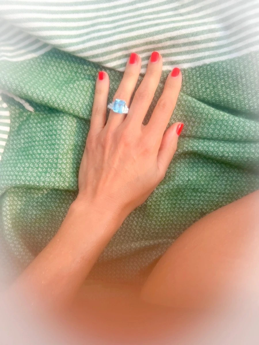 Bague En Or Gris Et Aigue-marine 10 Bague En Or Gris Et Aigue-marine – Image 10