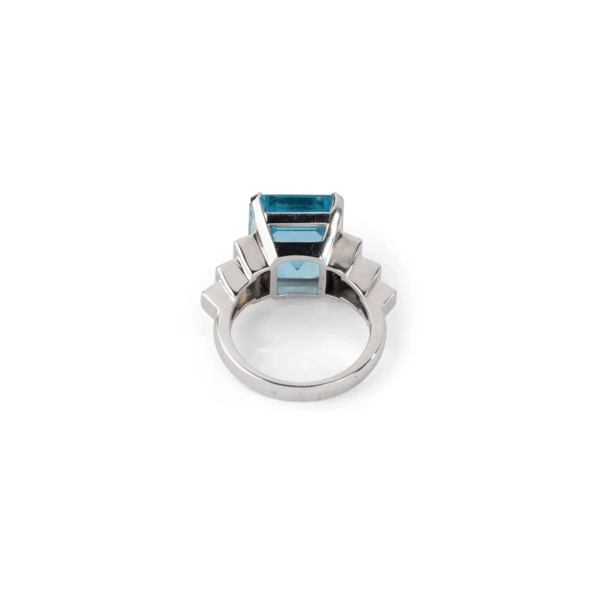 Bague En Or Gris Et Aigue-marine 3 Bague En Or Gris Et Aigue-marine – Image 3