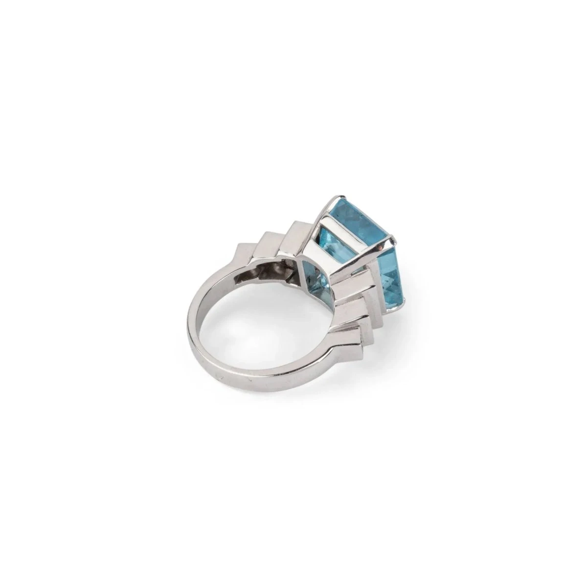 Bague En Or Gris Et Aigue-marine 4 Bague En Or Gris Et Aigue-marine – Image 4