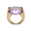 Bague Cocktail En Or Jaune, Améthyste Et Rubis