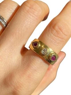 Bague En Or Jaune 18k Rubis Et Diamant 10 Bague En Or Jaune 18k Rubis Et Diamant -Castafiore Boutique bague en or jaune 18k rubis et diamant 232814