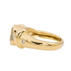 Bague En Or Jaune, Aigue Marine Et Diamants -Castafiore Boutique bague en or jaune aigue marine et diamants 342243