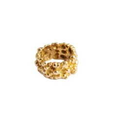 Bague "Boules Rocaille" En Or Jaune
