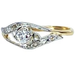 Bague En Or Jaune Et Diamants -Castafiore Boutique bague en or jaune et diamants 154795