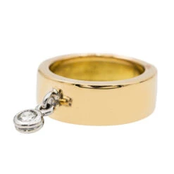 Bague En Or Jaune, Or Blanc Et Diamant -Castafiore Boutique bague en or jaune or blanc et diamant 334726