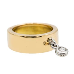 Bague En Or Jaune, Or Blanc Et Diamant -Castafiore Boutique bague en or jaune or blanc et diamant 446113