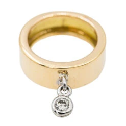 Bague En Or Jaune, Or Blanc Et Diamant -Castafiore Boutique bague en or jaune or blanc et diamant 910460