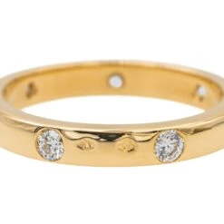 Bague En Or Jaune Pavée De Diamants -Castafiore Boutique bague en or jaune pavee de diamants 136066