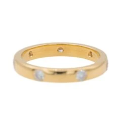 Bague En Or Jaune Pavée De Diamants -Castafiore Boutique bague en or jaune pavee de diamants 196408