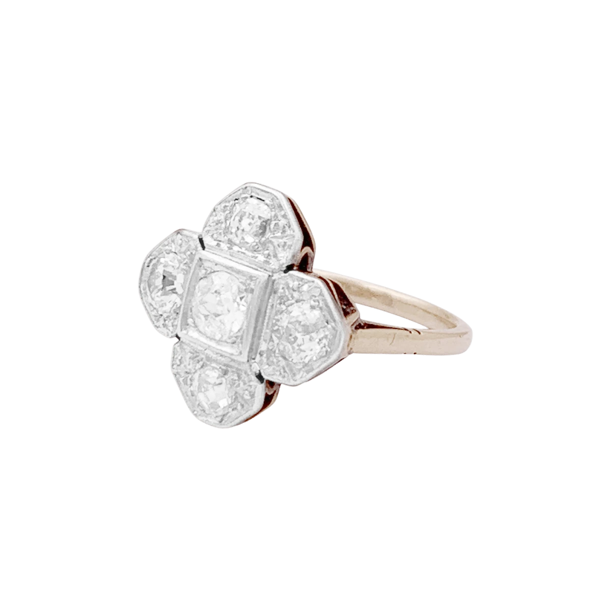 Miller Bague En Or Jaune, Platine Et Diamants 2 Miller Bague En Or Jaune, Platine Et Diamants – Image 2