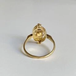 Bague En Or Jaune, Platine, Perle Et Diamants -Castafiore Boutique bague en or jaune platine perle et diamants 906539