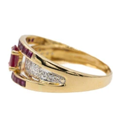 Bague En Or Jaune, Rubis Et Diamant 10 Bague En Or Jaune, Rubis Et Diamant -Castafiore Boutique bague en or jaune rubis et diamant 963506