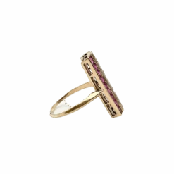 Bague En Or Rose, Saphirs, Rubis Et Diamants -Castafiore Boutique bague en or rose saphirs rubis et diamants 991944