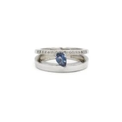 Bague En Or, Saphir Et Diamants