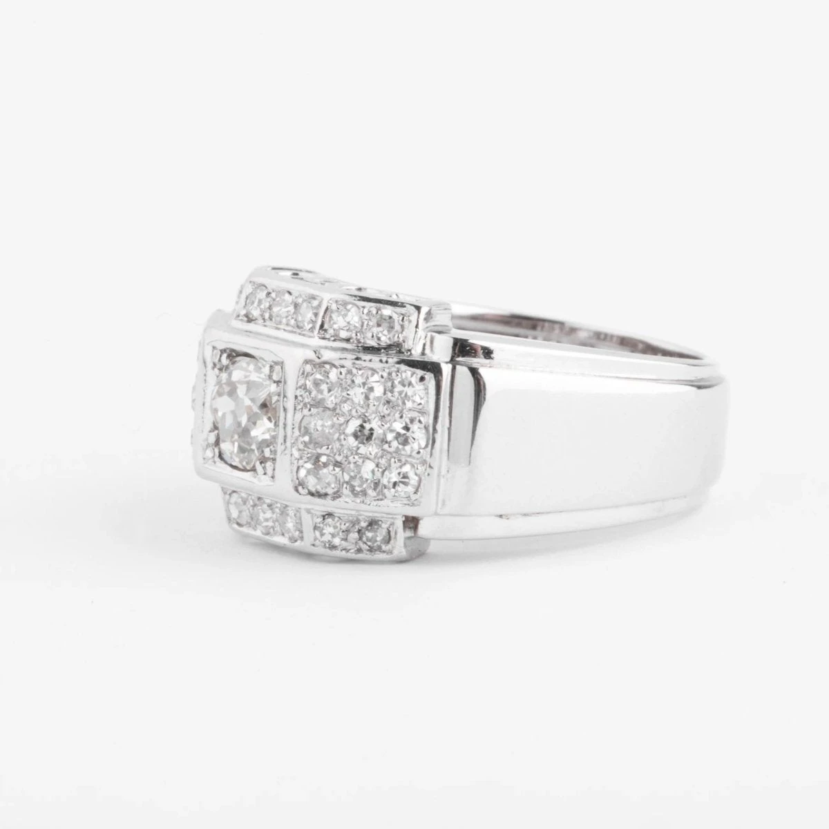 Bague En Platine Et Diamants à Gradins 5 Bague En Platine Et Diamants à Gradins – Image 5