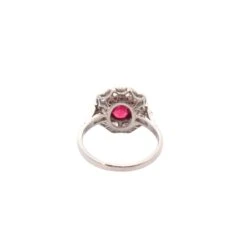 Bague En Platine, Rubis Et Diamants -Castafiore Boutique bague en platine rubis et diamants 318393